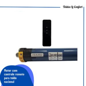 Motor para toldo com acionamento por controle remoto