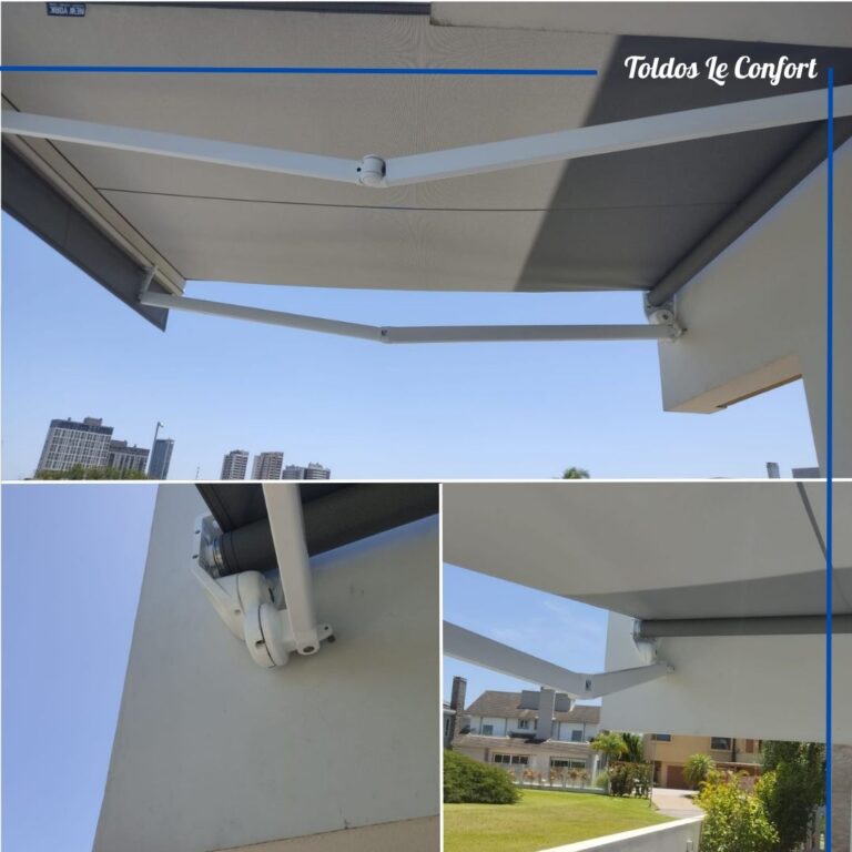 toldo articulado de braço cruzado linha Premium